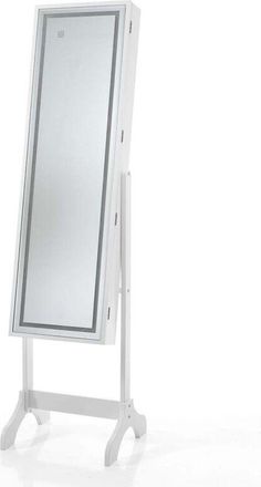 Oresteluchetta Espejo Con Almacenamiento Y Led T&aacute;ctil Blanco Mate Atlanta