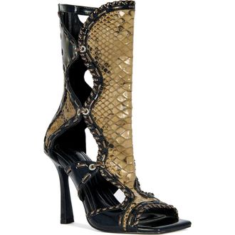 Azalea Wang Indrani Gladiator Boot in Black at Nordstrom, Size 8.5