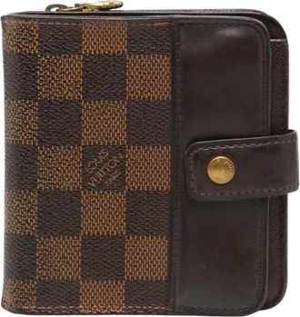 Louis Vuitton Damier Brown Ebene Pvc Leather Wallet (Bi-Fold) (Pre-Owned)
