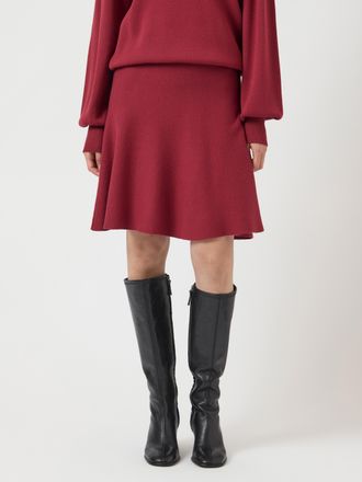 Y.A.S Minirock Y.A.S YASFONNY HW KNIT SKIRT S. NOOS, Damen, Gr. XL (42), rot (tibetan rot), Strick, Obermaterial: 72% Viskose, 28% Polyester, unifarben, reg
