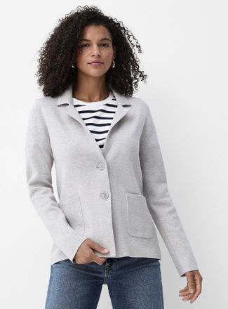 Contemporaine Womens Patch pockets blazer-style Cardigan Sweater