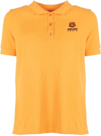 Kenzo Crest Logo Polo Shirt - Dames - Polos - Oranje - L - Katoen - Tops