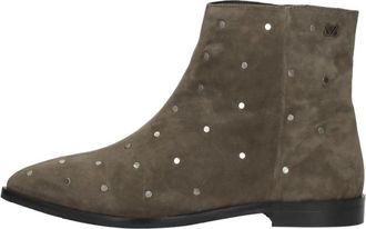 Lazamani Danka Enkellaarsjes Plat - Dames - Enkellaarsjes - Beige - 41 EU - Schoenen