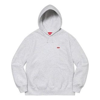 SUPREME Small Box Hooded Sweatshirt Grey Red SUP-SS22-301