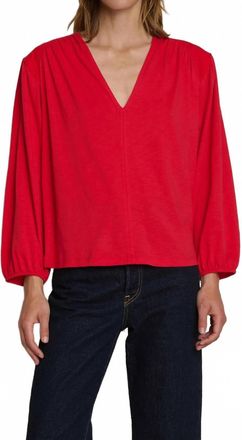 Nation Ltd Twyla Long Sleeve Top In Tango