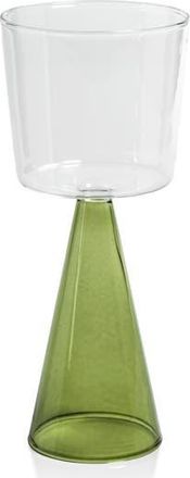 Zodax Viterbo Set of 4 White Wine Glasses in Clear/Green at Nordstrom Rack