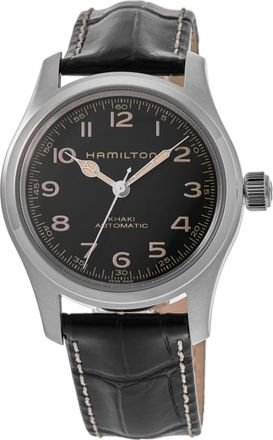 Hamilton Khaki Field Murph Special Bundle Set Automatic Black Dial Leather Strap Mens Watch H70605732