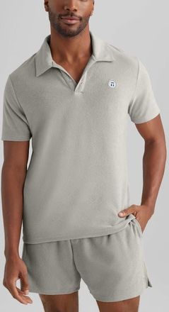 Tommy John Cabana Terry Polo in Dove at Nordstrom, Size Xx-Large