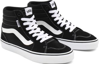 Vans Sneaker VANS Filmore Hi, Damen, Gr. 38,5, schwarz-weiss (schwarz, wei&szlig;), Leder, Schuhe Sneaker