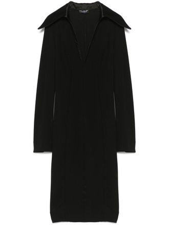 MUGLER Abito midi - Nero