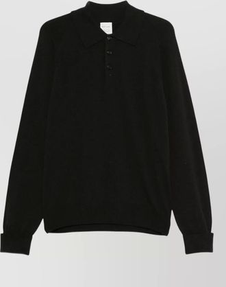 Paul Smith fine knit long sleeve polo sweater
