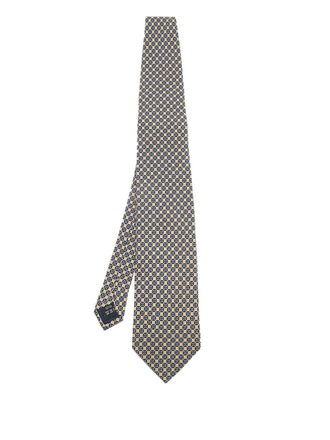 Dunhill 2024 zijden stropdas met bloemenpatroon - Beige