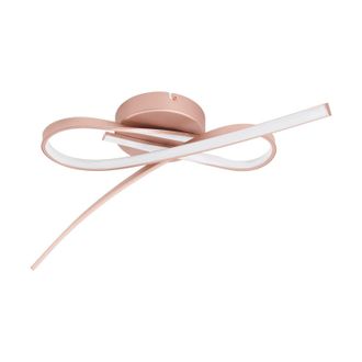 Loops Flush Ceiling Light Colour Rose Gold Shade White Plastic Bulb LED 2x11W