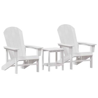 Berkfield Home 3 Piece Garden Lounge Set White HDPE