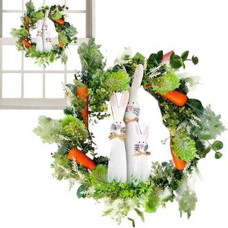 OEM 2 Piezas De Decoraci&oacute;n De Pascua: Corona De Conejito De Pascua Para La Puerta Principal