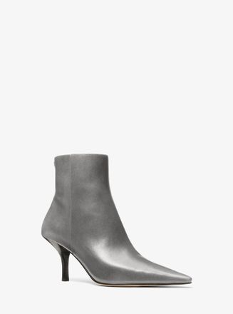 Michael Kors Selina Burnished Leather Ankle Boot