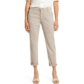 AG - Adriano Goldschmied Caden Crop Twill Trousers in Truly Taupe at Nordstrom Rack, Size 24