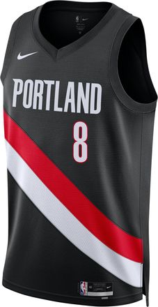 Nike NBA Deni Avdija Portland Trail Blazers Icon Edition Dri-FIT Swingman Jersey Black HM3990-018
