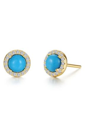 Lafonn Redondo Halo Earrings in Turquoise at Nordstrom