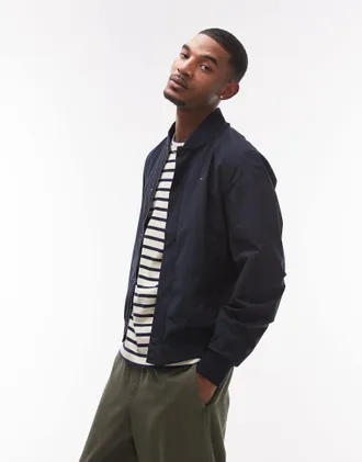 Tommy Hilfiger tech lightweight bomber jacket in navy