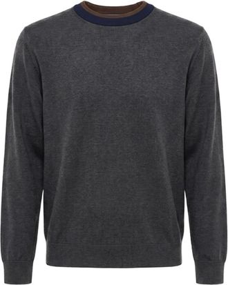PESERICO Jersey de Lana Virgen Pura - Knitwear - Hombre - Gris - 2XL