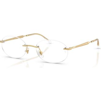Ray-Ban 52mm Oval optical glasses in Gold at Nordstrom