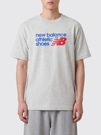 New Balance T-shirt a maniche corte in cotone con scollo a girocollo e logo stampato