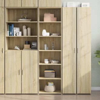 Berkfield Home Highboard Sonoma Oak 50x41x185 cm Engineered Wood in Light Brown | Size: 50 x 41 x 185 cm