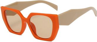 Generic Vacation Outdoor Men Sunglasses Sports Commuter Women Driving Sun Glasses(Orange)