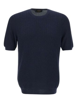 Gran Sasso fine-knit T-shirt - Blue