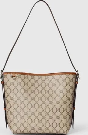 Gucci GG Emblem Small Shoulder Bag, Beige, GG Canvas