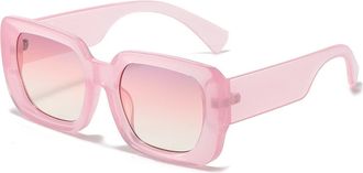 Generic Large Frame Square Men Sunglasses Outdoor Vacation Women Driving Sun Glasses(Pink)