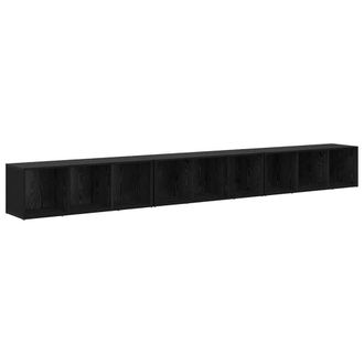 Berkfield Home TV Cabinet 3 pcs Black oak 37 x 35 x 107.5 cm Engineered wood