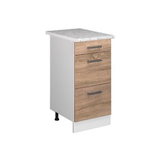 Vicco Mueble Bajo Universal R-line, Sonoma, 40 Cm Con Cajones