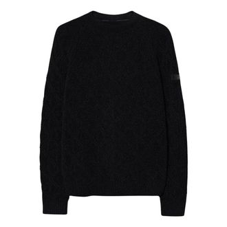 Roberto Ricci Design Maglia Girocollo in Velluto Romboidale - - Knitwear - Uomo - Nero - XL