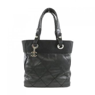 Chanel Bolso Tote de Lona Pre-owned - Pre-owned - Mujer - Negro - ONE SIZE