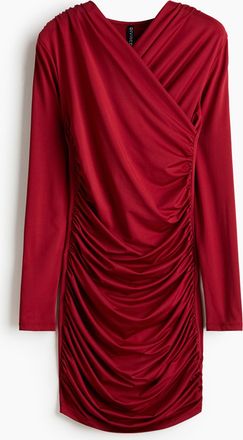 H&M Drapiertes Jerseykleid - Red