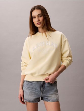 Calvin Klein Jeans Calvin Klein Womens Heritage Classic Sweatshirt - Yellow - XS