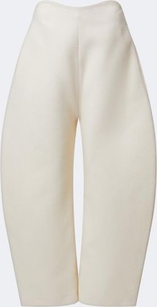 Alaia Ala&iuml;a Wool cr&ecirc;pe barrel-leg pants