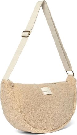 Studio Noos Teddy Adult Crossbody Tas - Dames - Schoudertassen - Beige - ONE Size - Wol - Tassen