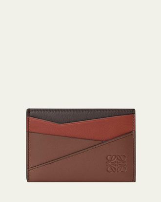 Loewe Mens Puzzle Calfskin Card Holder
