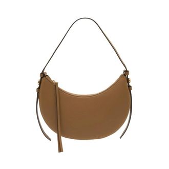 Tory Burch Tassen, Dames, Bruin, ONE Size, Leer, Romy Half Moon Bag