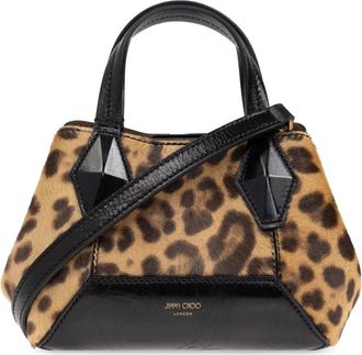 Jimmy Choo London Diamond Tote XS - Dames - Mini tas - Beige - ONE Size - Leer - Tassen