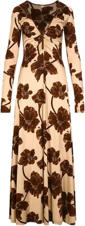 Johanna Ortiz Abito a maniche lunghe a fiori - Toni neutri