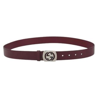 Gucci Pre-owned Belts, female, Red, Size: ONE SIZE Pre-owned Vintage Leather Belt
