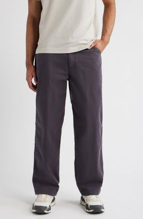 BP. Straight Leg Cotton Stretch Twill Pants in Black Faded at Nordstrom, Size 28