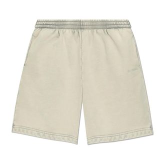 Balenciaga Korte Broeken, Heren, Beige, M, Katoen, Logo shorts