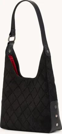 Hammitt Hammitt Tim Noir Diamond Suede Gunmetal Med