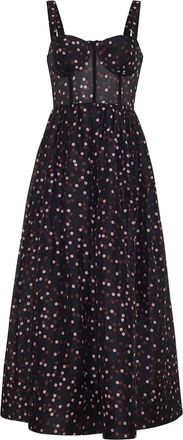 Cara Cara Abito Phoebe midi - Nero