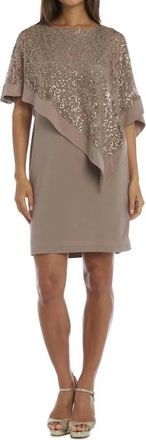 R & M Richards Mother Of The Bride Short Dress In Mocha